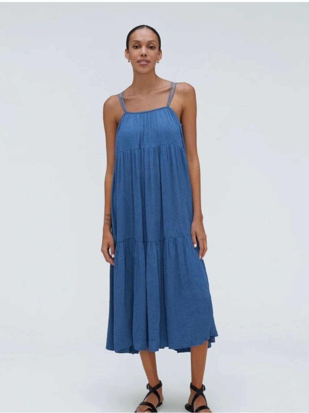 Everlane THE NAIA™ RIPPLE TIERED MAXI DRESS Small